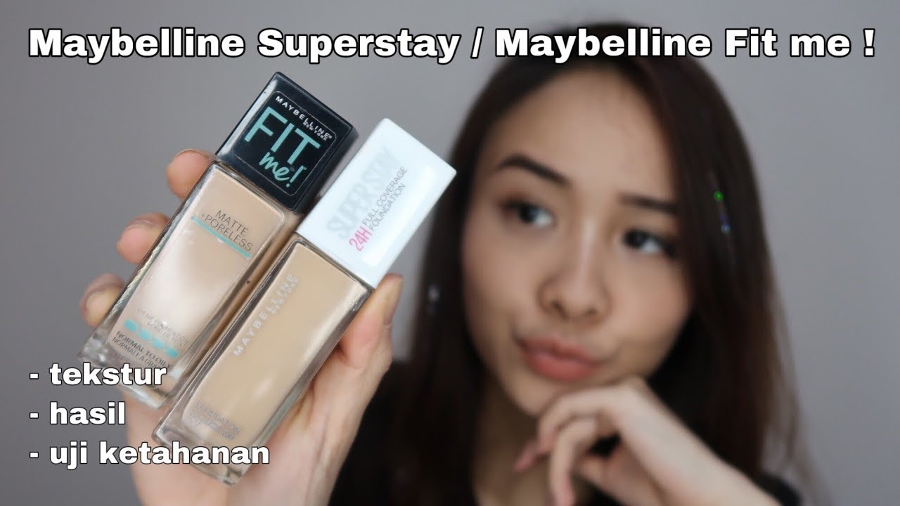 Maybelline Superstay vs Fit me foundation | Savira Millenita