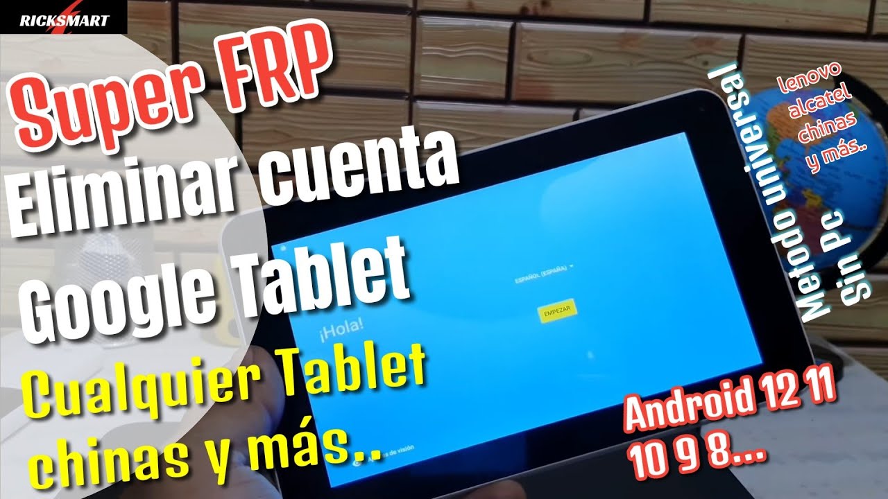 Eliminar cuenta Google en tablet metodo universal nuevo android 9, 10, 11 12 todos chinas 2023