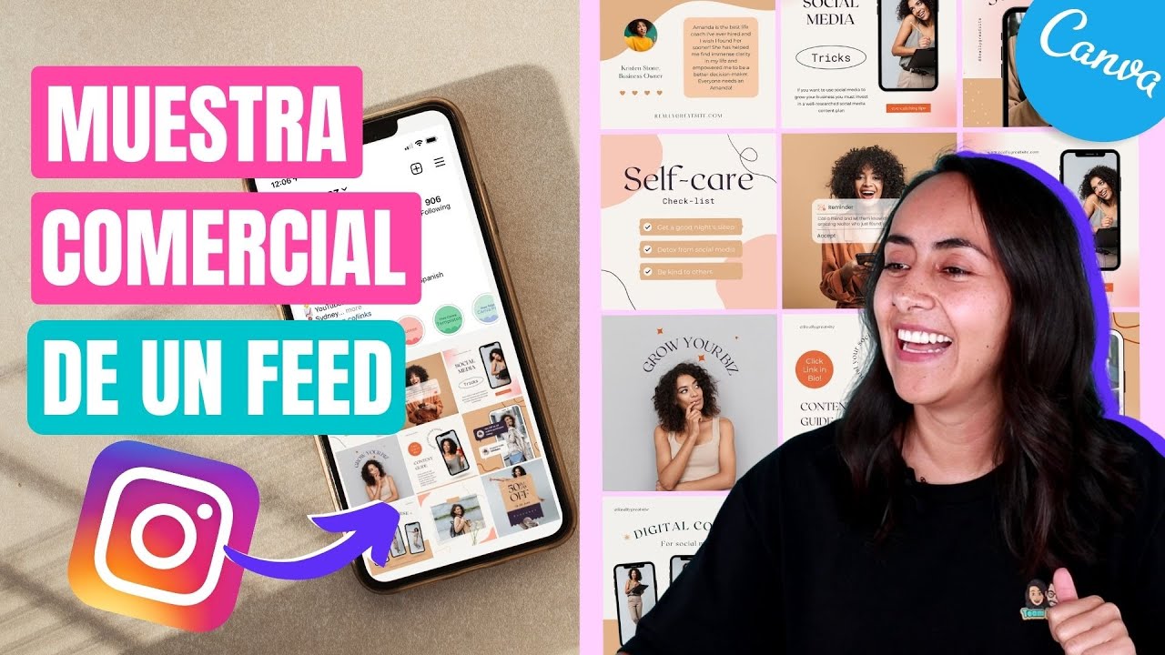 Cómo diseñar una MUESTRA COMERCIAL de un FEED de INSTAGRAM