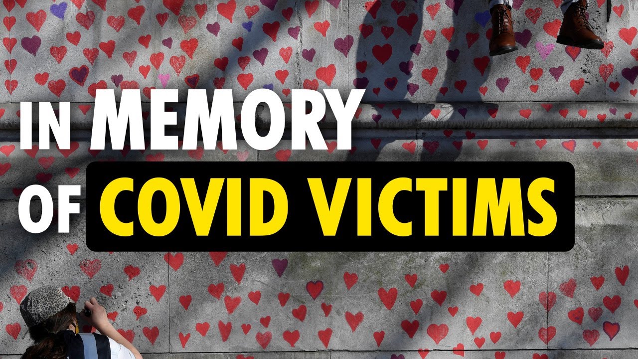 150,000 hearts painted in London to remember COVID victims | The National Covid Memorial Wall