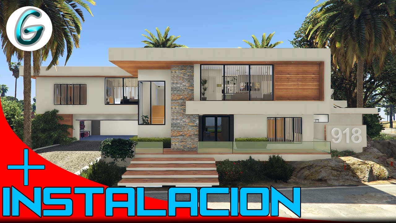 como INSTALAR CASAS en GTA 5 | Simple Modern House | GTA V MODS