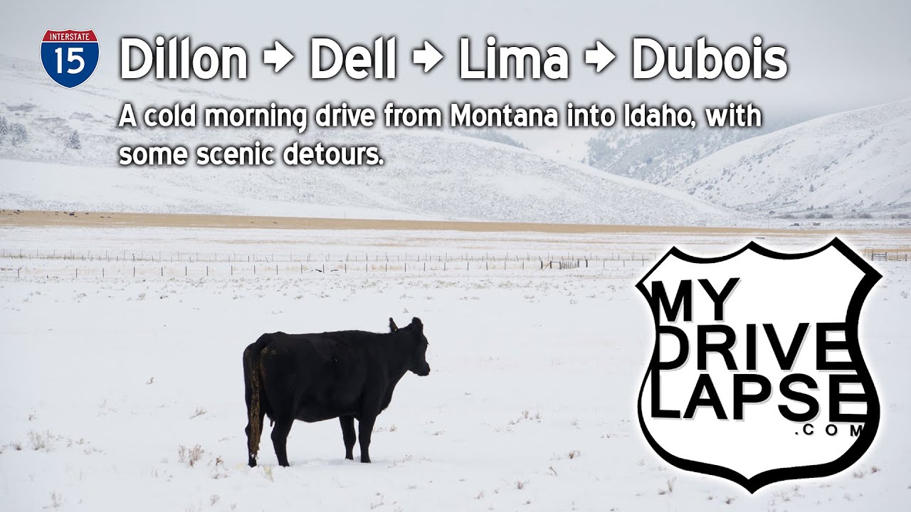 Interstate 15: Dillon, Dell, & Lima Montana, into Dubois, Idaho Dashcam