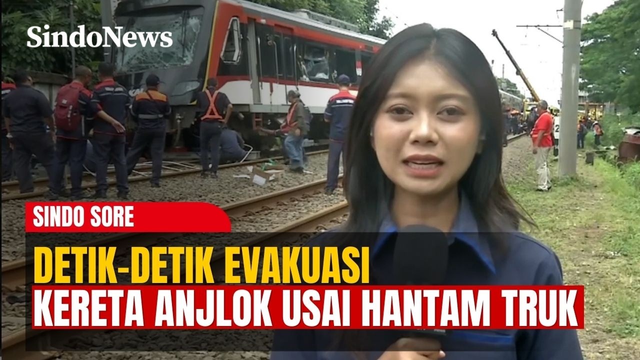 Detik-Detik Proses Evakuasi Kereta Bandara Anjlok usai Hantam Truk Pembawa Perahu | Sindo Sore |