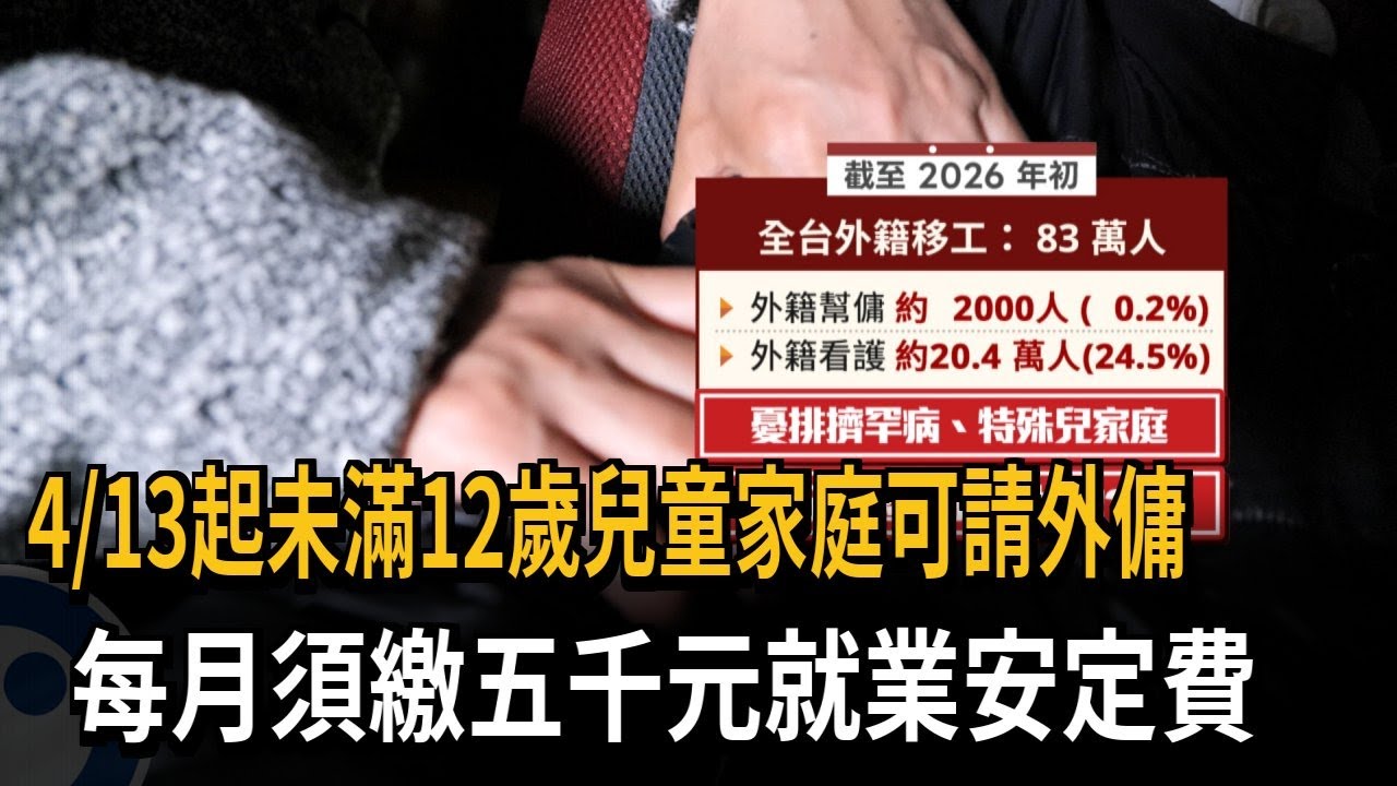 144萬戶適用！ 4／13起未滿12歲兒童家庭可請外傭－民視新聞
