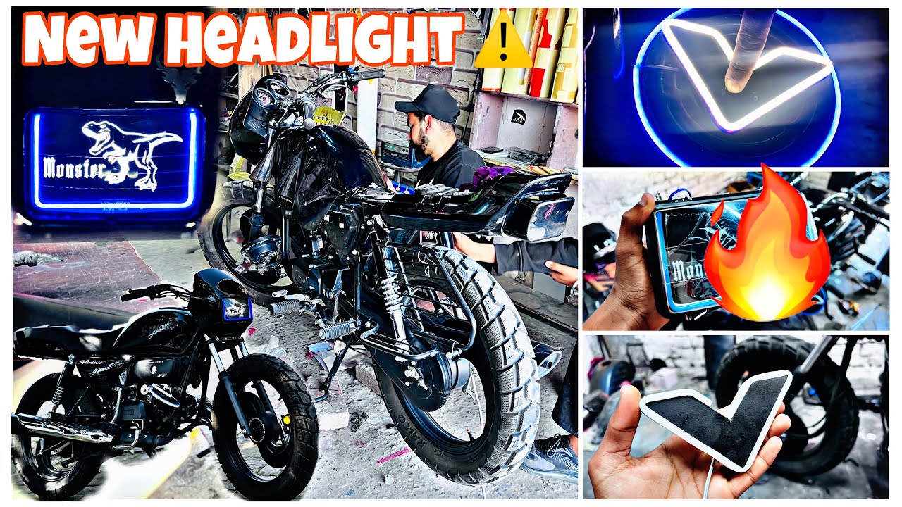 Splendor Puls Modification ⚠️ || Headlight , Roots Install😨 || New Smoke Wrap 😱
