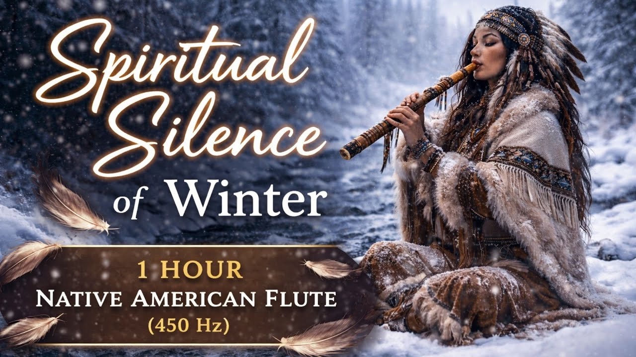 Spiritual Silence of Winter | 1 Hour Native American Flute Music (450 Hz Meditation)