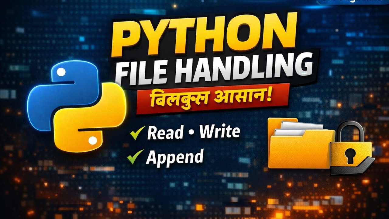 Learn File Handling in Python Step by Step | Hindi Tutorial