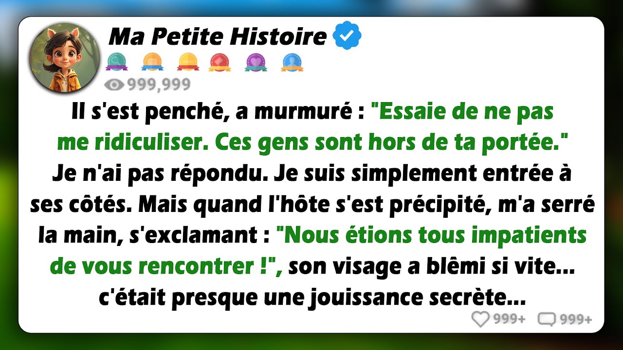 Il m'a dit de ne pas l'embarrasser lors d'un dîner dans un domaine de luxe, mais tout le monde...