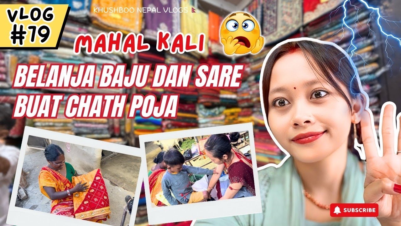#Vlog79 BELANJA BAJU DAN SARE BUAT CHATH POJA
