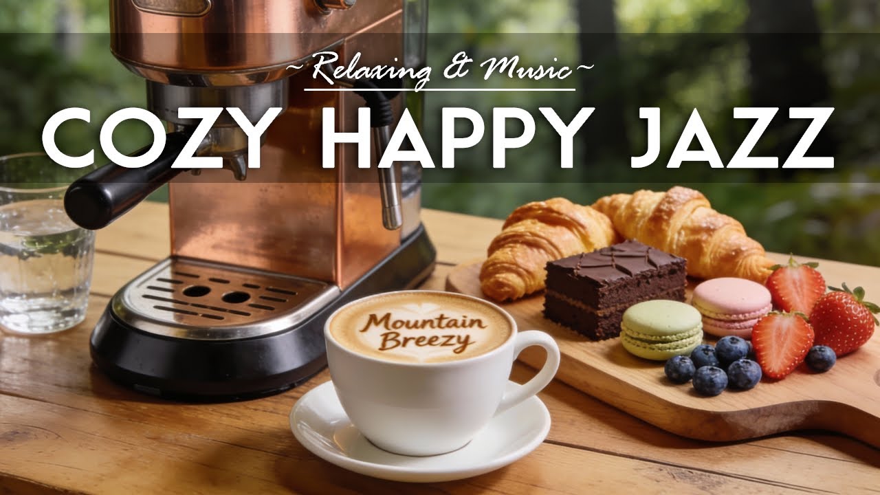 Cozy Happy Jazz 🎶💖Cozy Bossa Nova Instrumental and Relaxing Jazz Cafe Music for Studying.