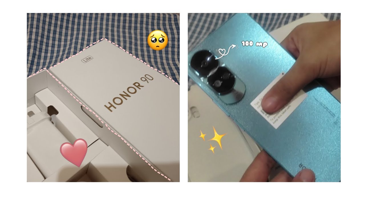 [Aesthetic Unboxing] Honor 90 Lite 5G, Cyan Lake + Camera test! 8gb+256gb 🩵