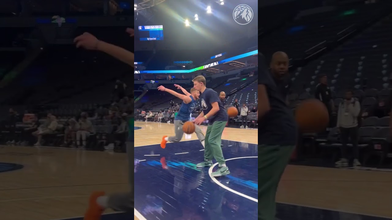 Warmup with the Big Ragu Donte DiVincenzo #nba #minnesotatimberwolves