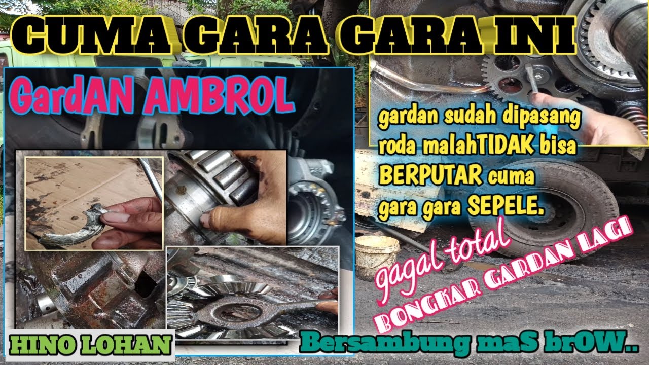 Penggantian GEAR SET PINION gardan depan || HINO LOHAN