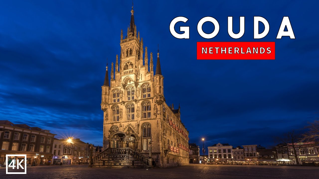 Gouda Netherlands 🇳🇱 at Night | A Cozy Evening Stroll 4K 60FPS