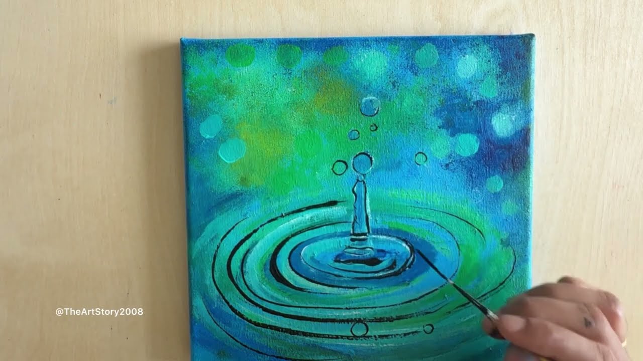 Water droplet easy painting |acrylic painting  