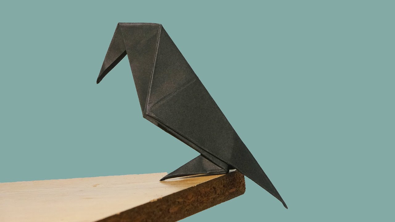 Cómo hacer un CUERVO DE PAPEL paso a paso | CUERVO DE PAPEL origami