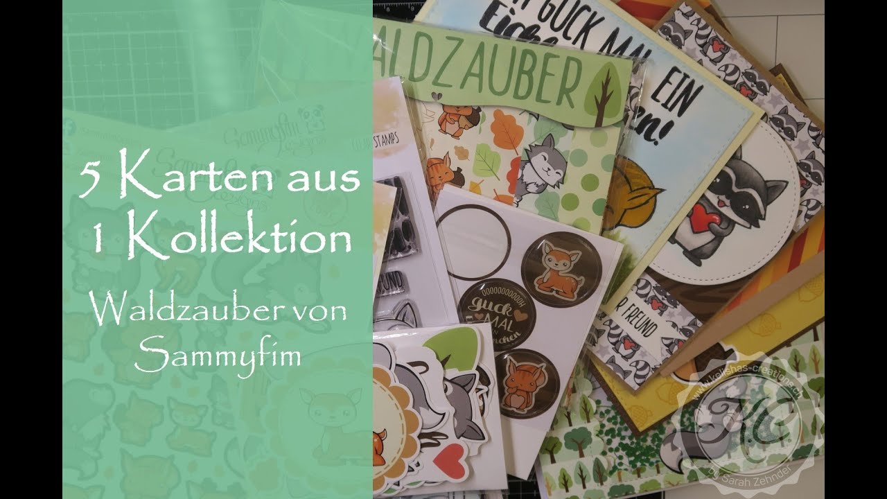 5 Karten aus 1 Kollektion, Waldzauber von Sammyfim