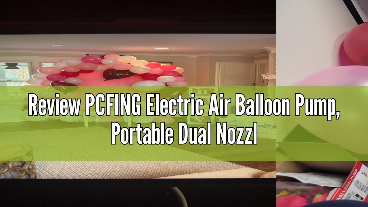 Review PCFING Electric Air Balloon Pump, Portable Dual Nozzle Electric Blower Inflator for Decoratio