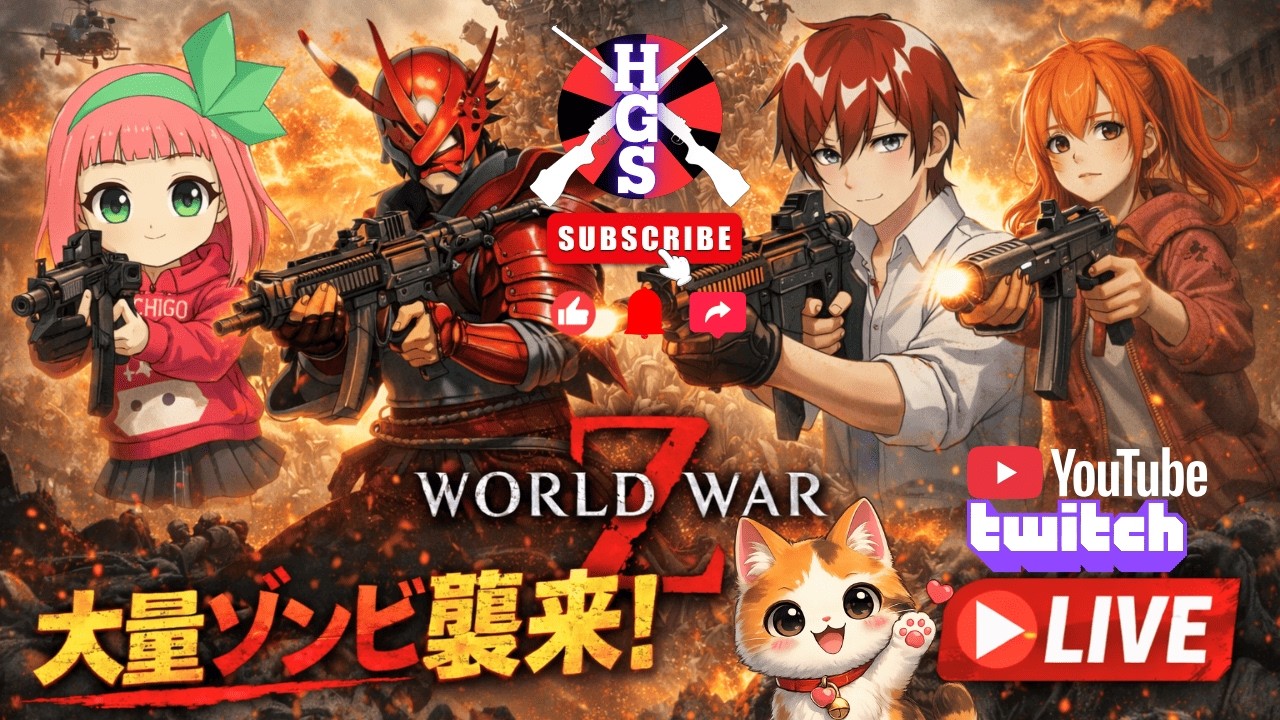 【World War Z】4人協力でゾンビ殲滅！最凶コラボ配信🧟‍♂️🔥【メルティハウ／十朱フェイ／ガロ雷電／ぷぅかぁ】