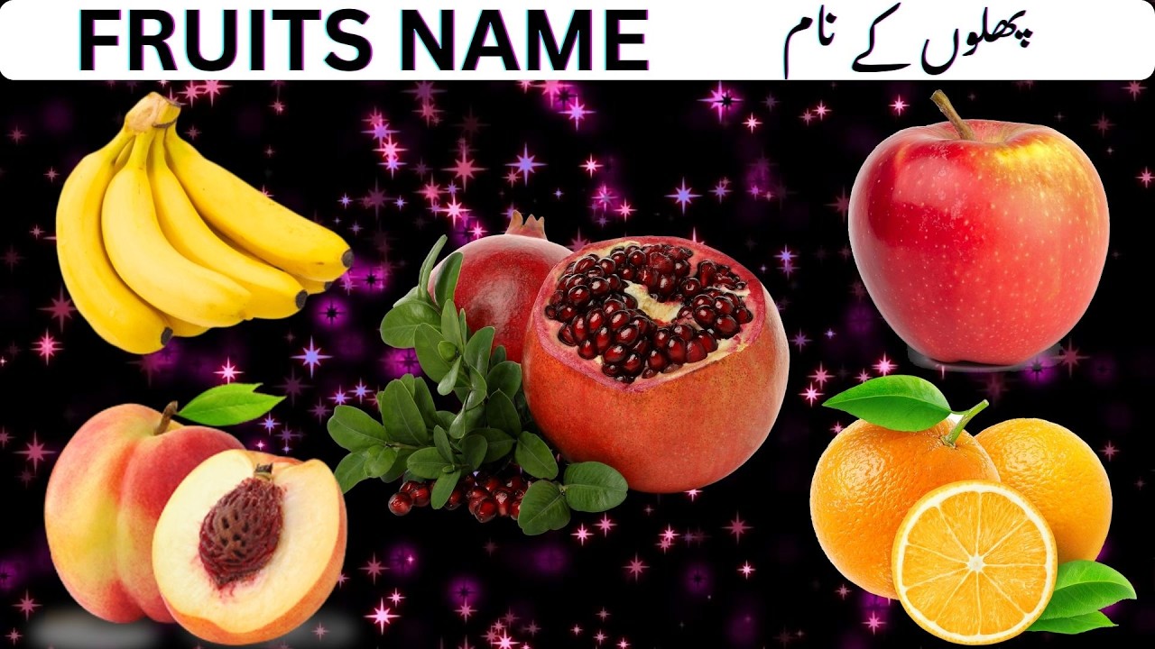 Fruits Names Playful Kids Learning Fruits Name Alphabets Alif Start #learning #fruits #hhkidsportal