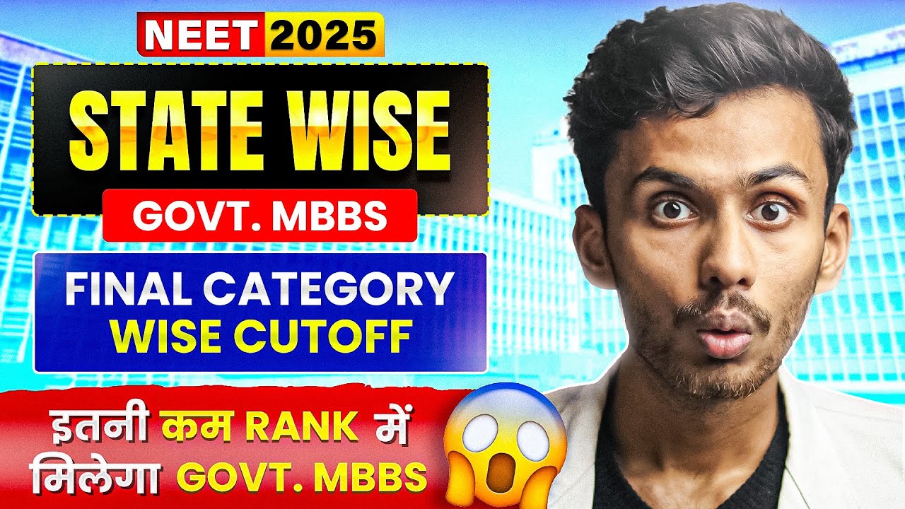 NEET 2025 State-wise Real Cutoff!😱 | College in 400 Marks ?🤔 | Parth Goyal