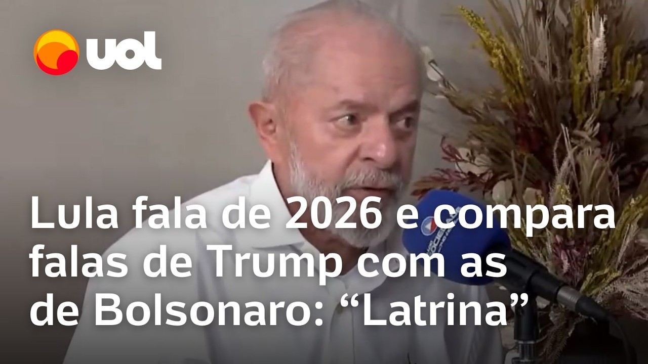 Lula fala sobre reeleição em 2026 e compara Trump a Bolsonaro: 'Abria a boca e era como uma latrina'