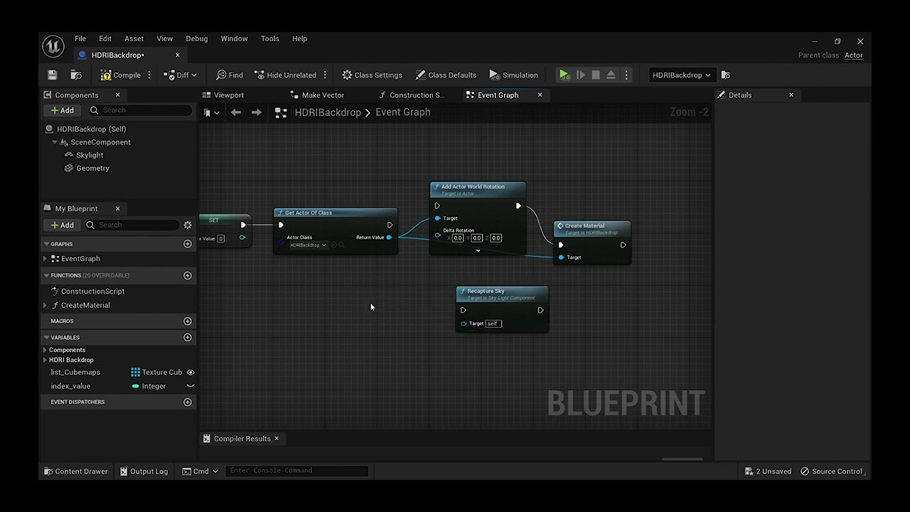 Unreal Engine HDRI Backdrop moving background