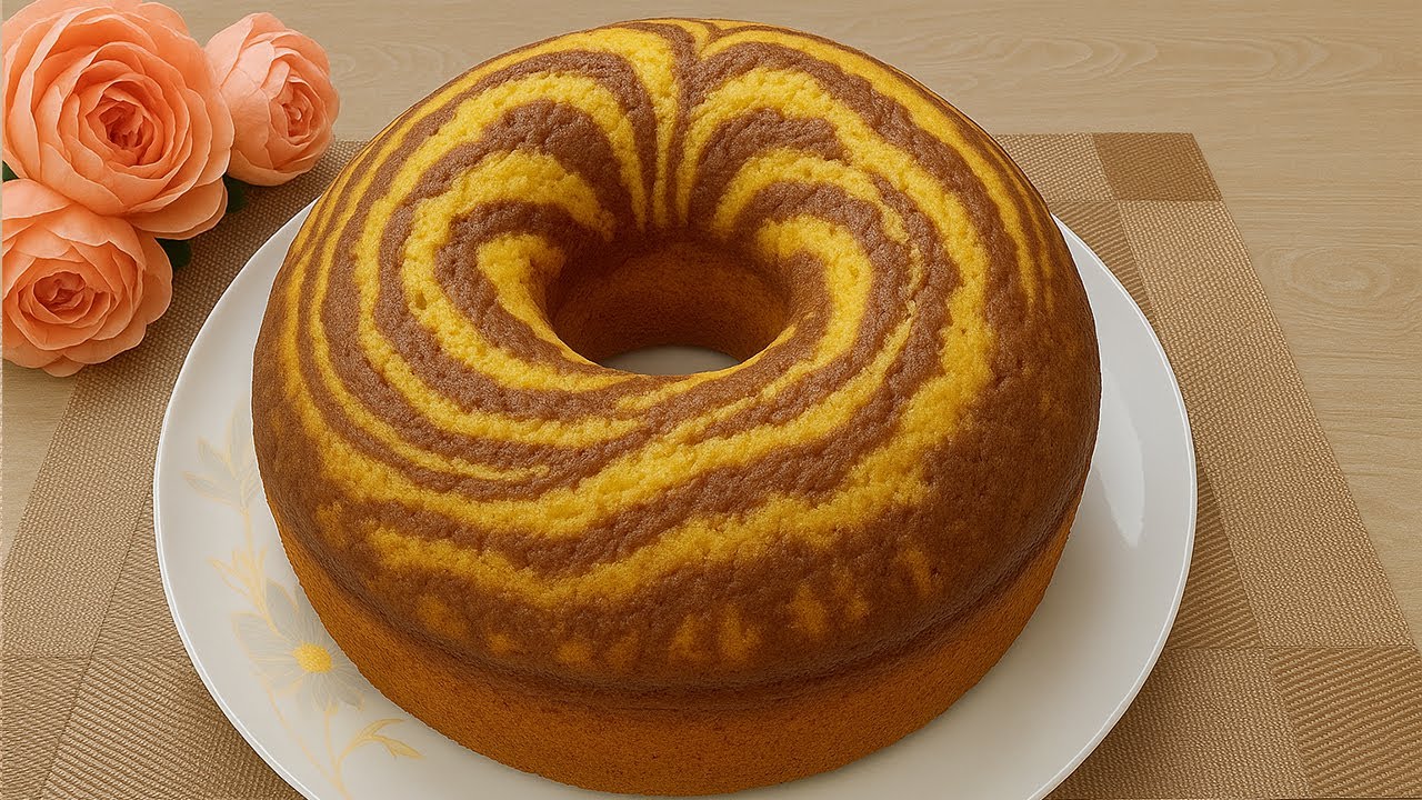 Торт «Зебра» 🦓🍰 Рецепт очень мягкого и пышного домашнего мраморного кекса