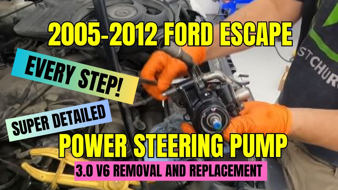 Замена насоса гидроусилителя руля Ford Escape (все шаги!)