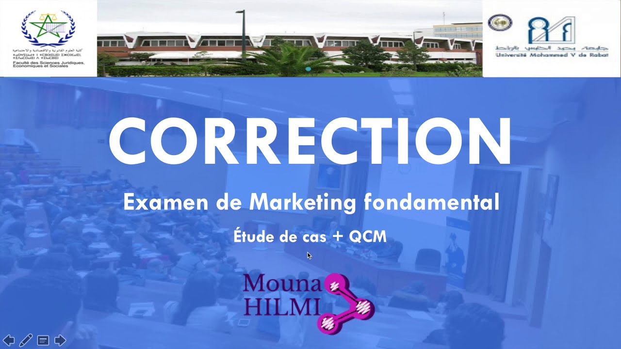 Correction Examen Marketing : Étude de cas + QCM
