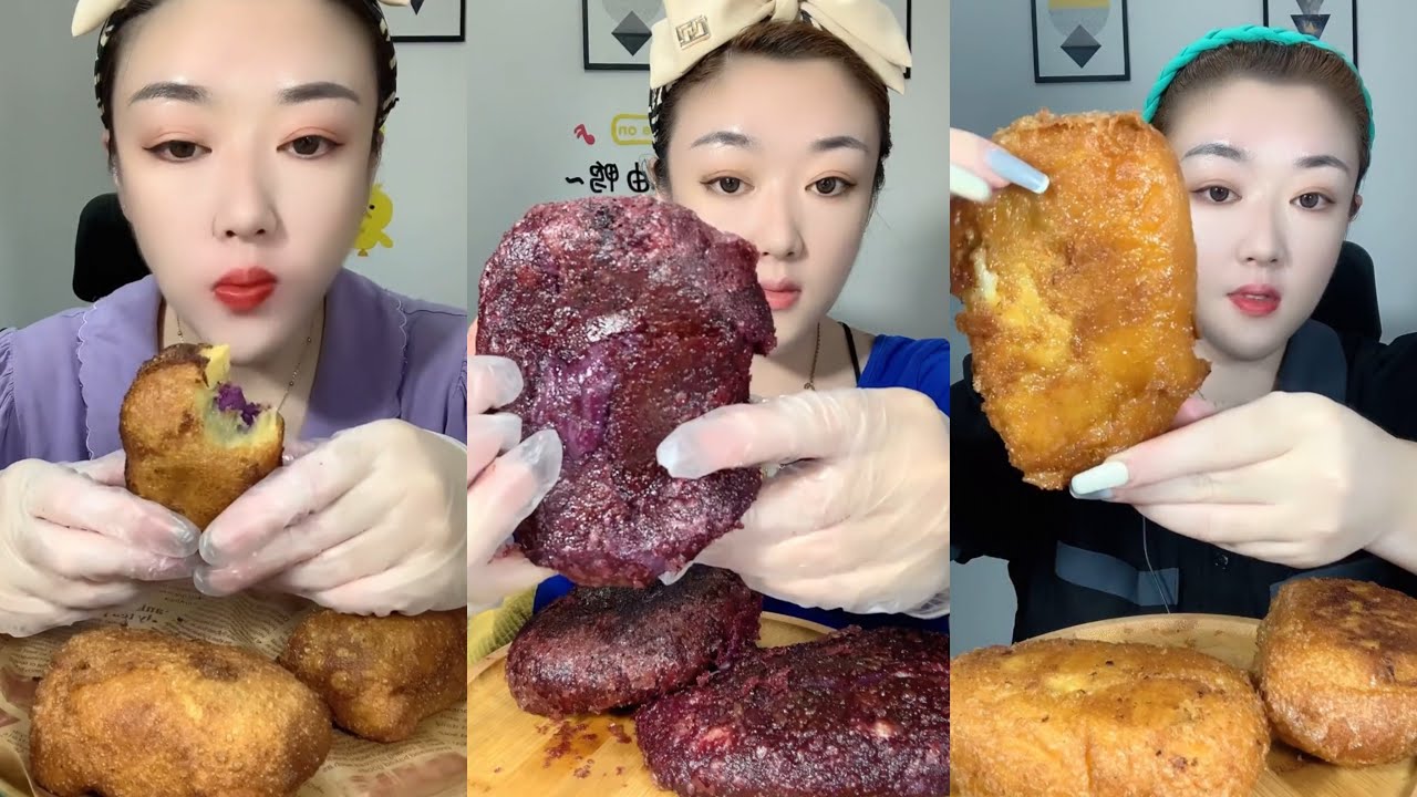 大炸糕 giant fried mochi ASMR