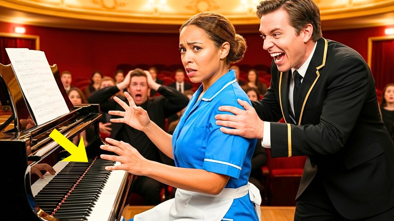 EL PIANISTA SE BURLÓ: “¡MUÉSTRAME ALGO GRACIOSO!”… Y LA LIMPIADORA DETUVO TODO EL TEATRO