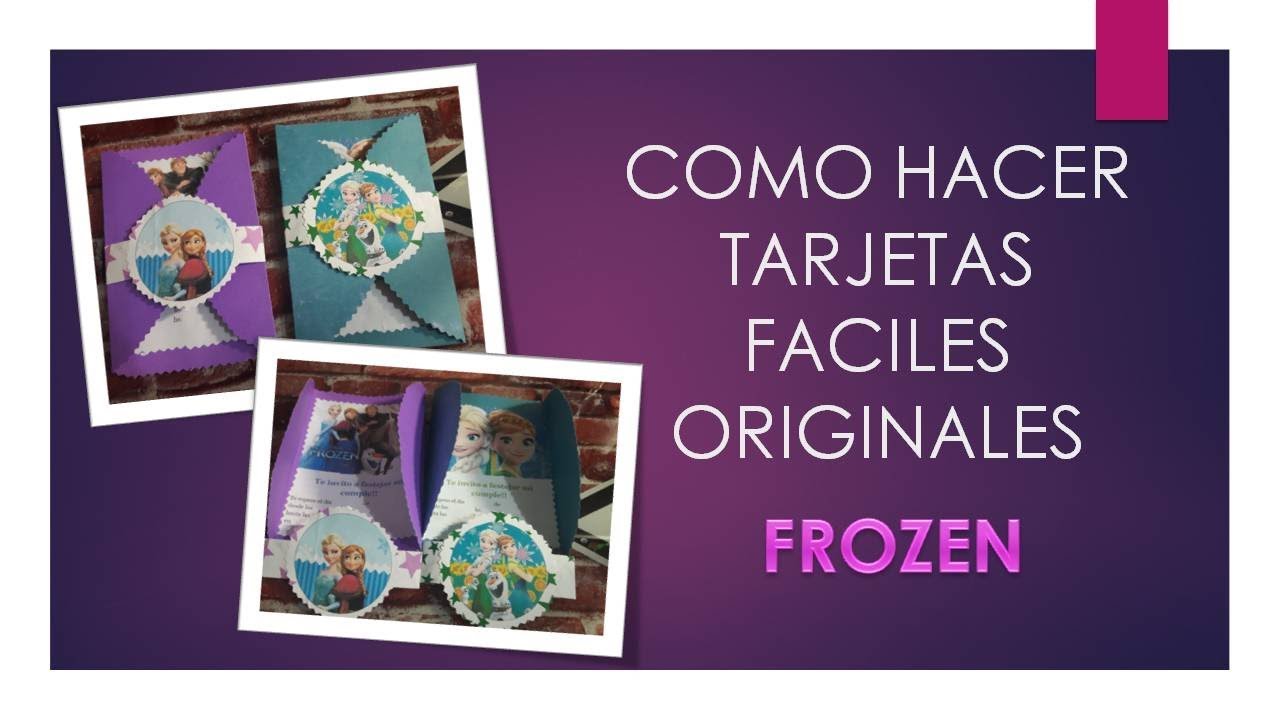 Tarjetas de Invitación de Frozen Originales y Fáciles de Realizar