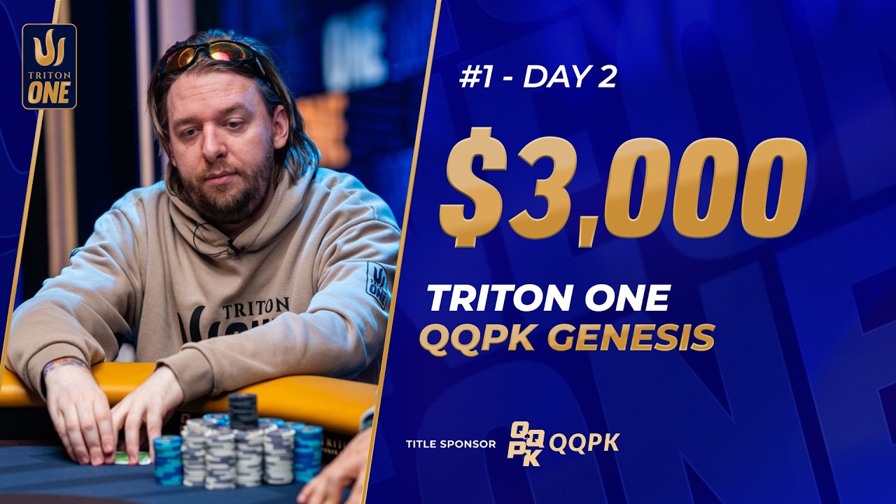 🔴 $3K NLH QQPK Genesis – Event #1, Day 2 | Triton ONE JEJU 2026