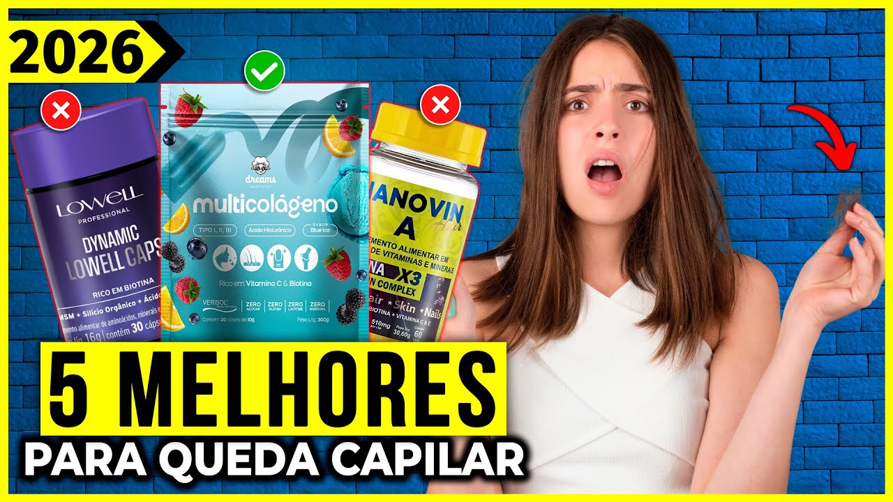 As 5 Melhores Vitaminas Para Queda de Cabelo De 2026!