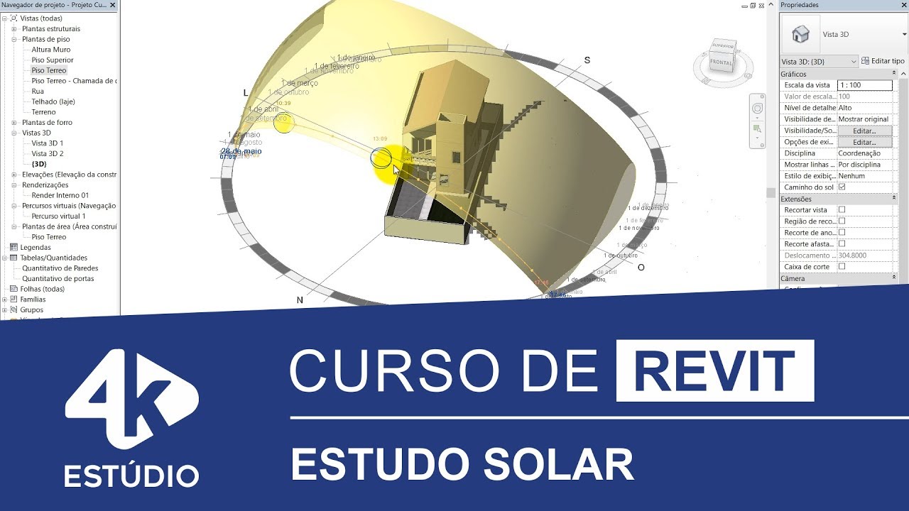 Aula 20 - Estudo Solar no REVIT