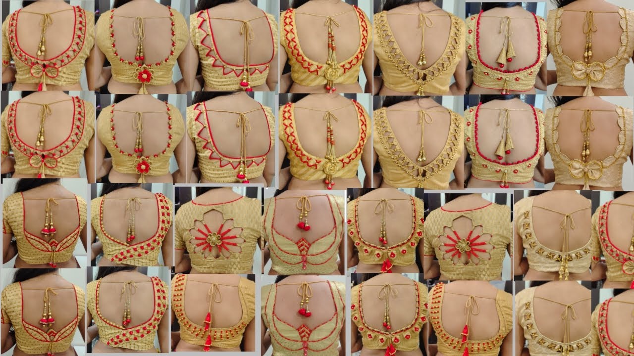 20 नये लेटेस्ट गोल्डन ब्लाउज डिज़ाइन | golden blouse design