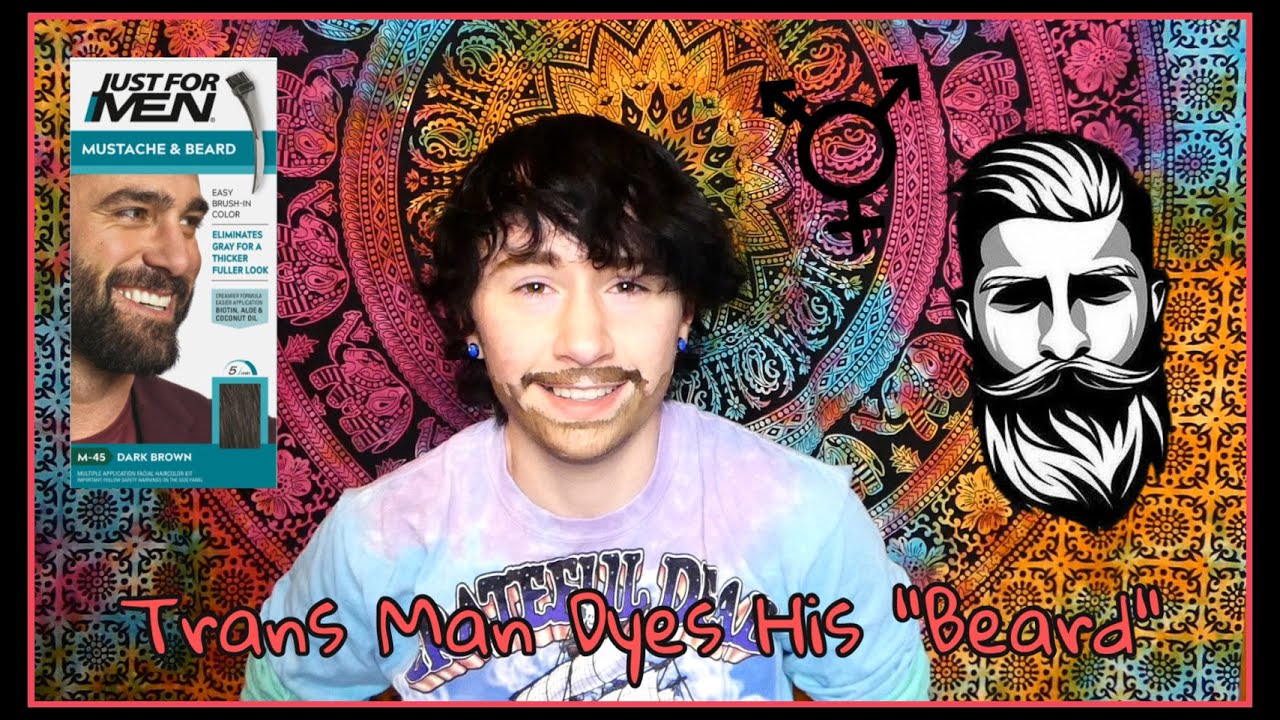 Trans Man Tries Facial Hair Dye // No Shave November Results