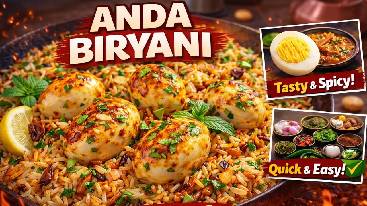 How To Egg Biryani At Home | Anda Biryani Recipe