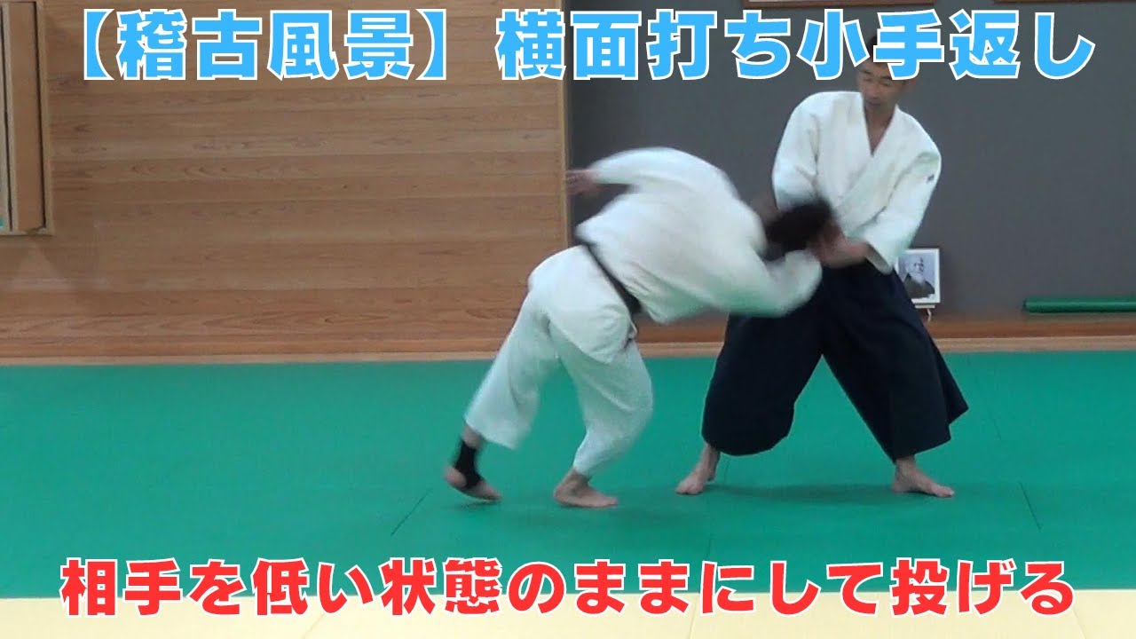 【稽古風景】横面打ち小手返し～相手を低い状態のまま投げる 荒川合気道同友会(荒川区)
