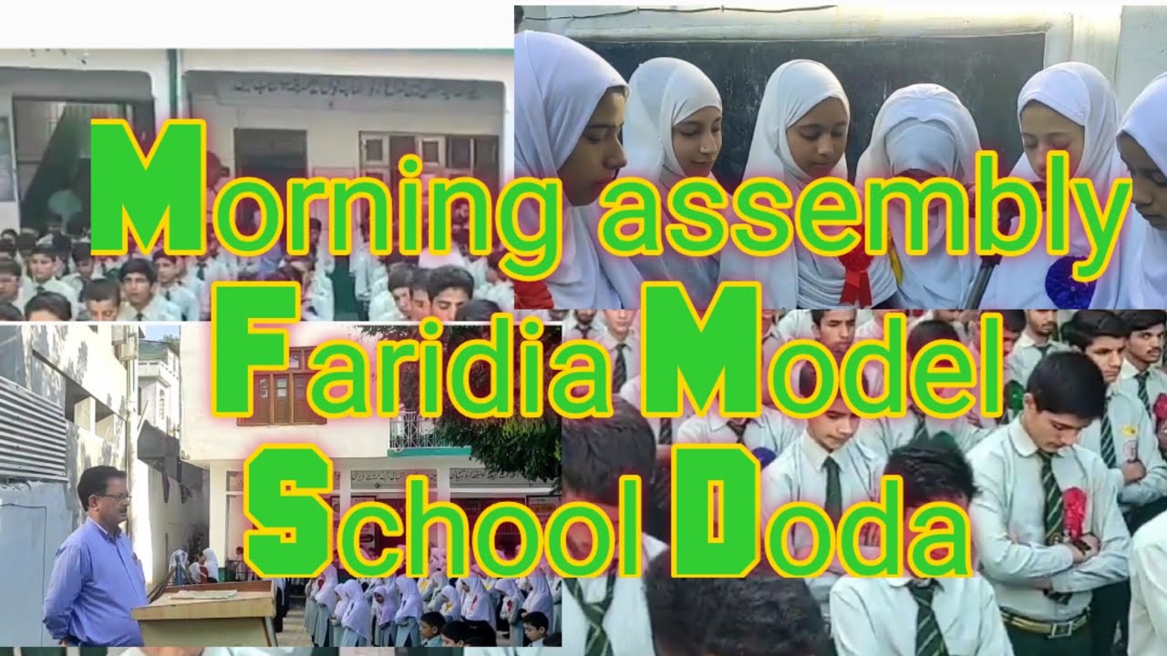 Morning Assembly at Faridia Model Higher Secondary School Doda
