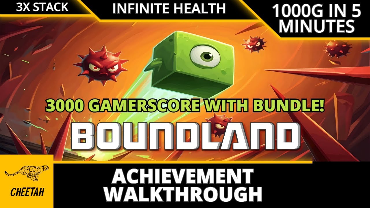 Boundland - Achievement Walkthrough (1000G IN 5 MINUTES) EASY 3000G TRIPLE STACK!