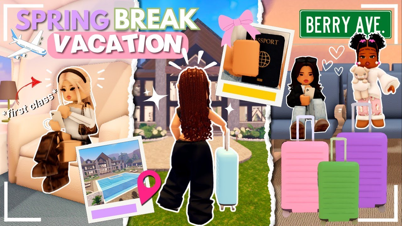 RICH KIDS LUXURY SPRING BREAK MANSION TRIP!! *CHAOTIC!!* | Berry Avenue Roleplay