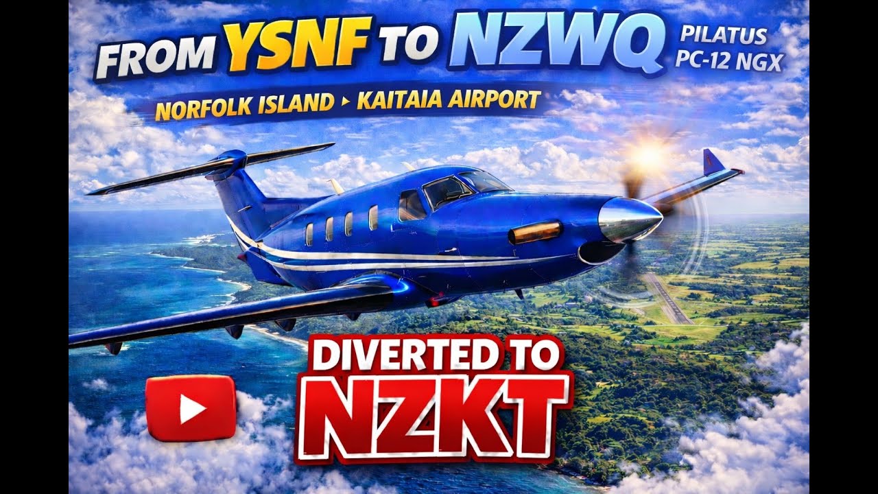 [ MSFS 2024 / PC12 NGX] YSNF ➜ NZWQ | VR POV