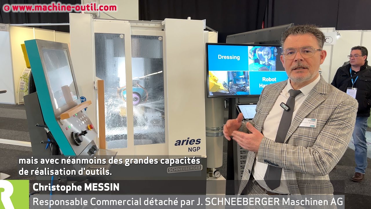 Affûteuse CNC 5 axes compacte pour réaffûtage ou petites séries Schneeberger Aries NGP