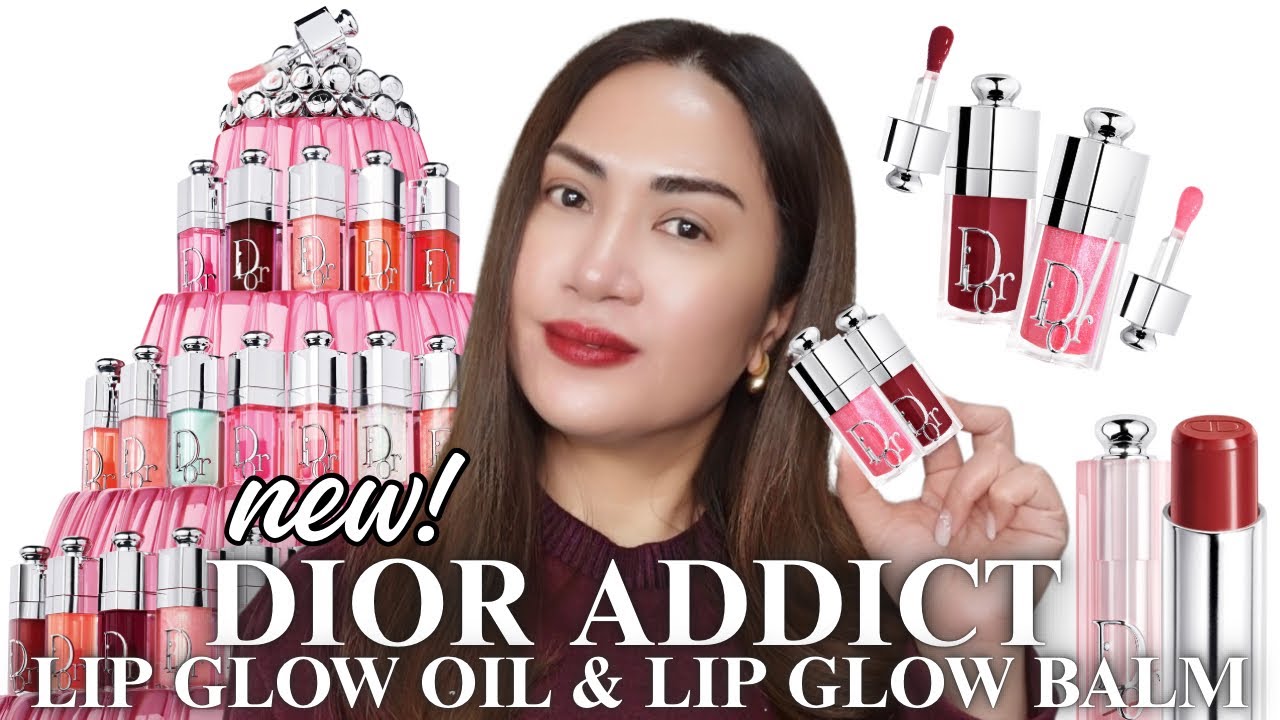 NEW DIOR LIP GLOW OIL & DIOR LIP GLOW BALM Try-on! - best lip care 💕✨