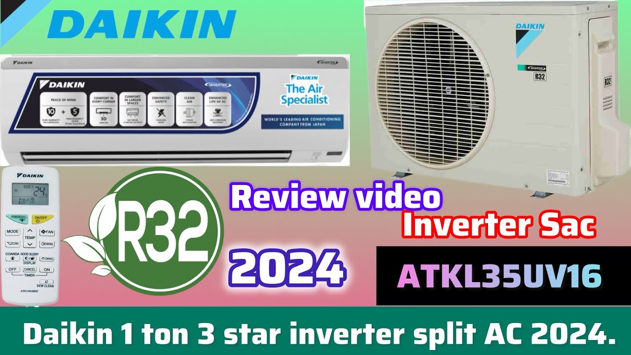 Daikin inverter split AC || Daikin 1 ton 3 star inverter split AC review video 2024 #daikinac 30500*