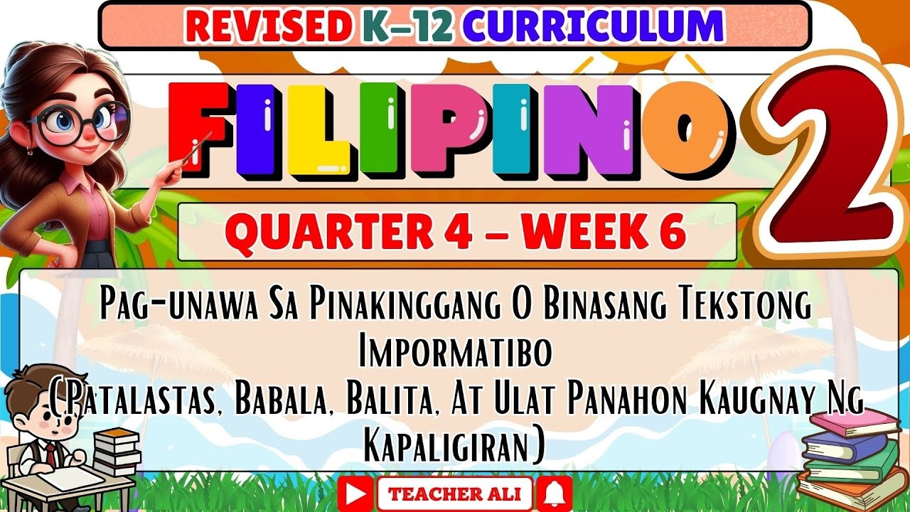 Grade 2 Filipino 2 Quarter 4 Week 6 Revised K-12 - Pag-unawa Sa Pinakinggan o Binasang Tekstong Imp