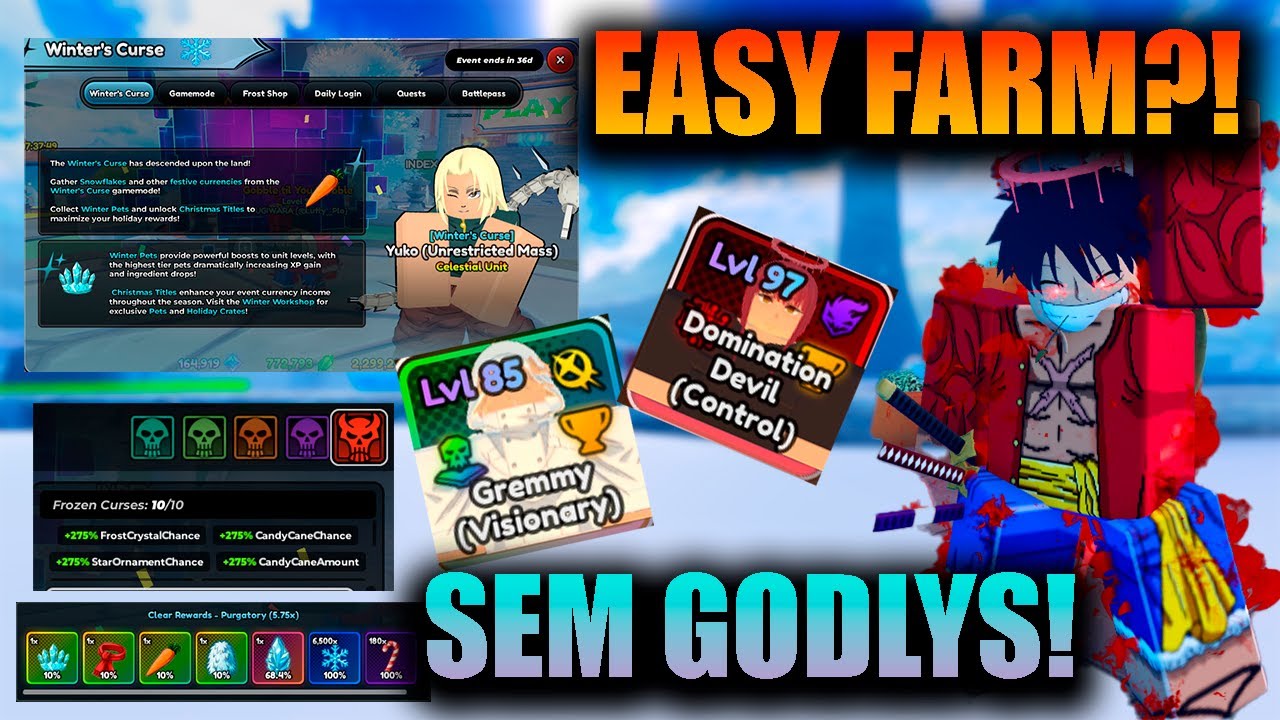 CHRISTMAS EVENT ( SEM GODLYS) COM GREMMY E MAKIMA NO ANIME LAST STAND! ( SOLO GAMEPLAY)