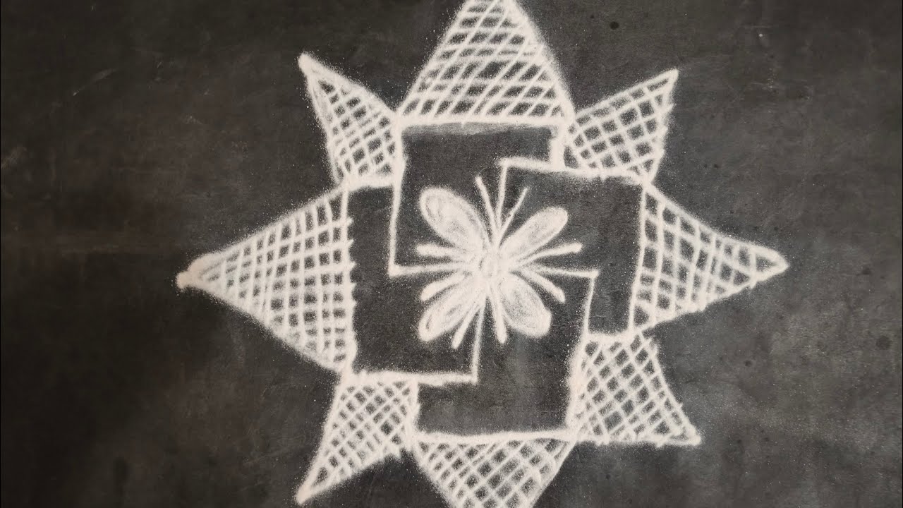 #art rangoli #easy simple daily rangoli ♥️ design 🌹✨